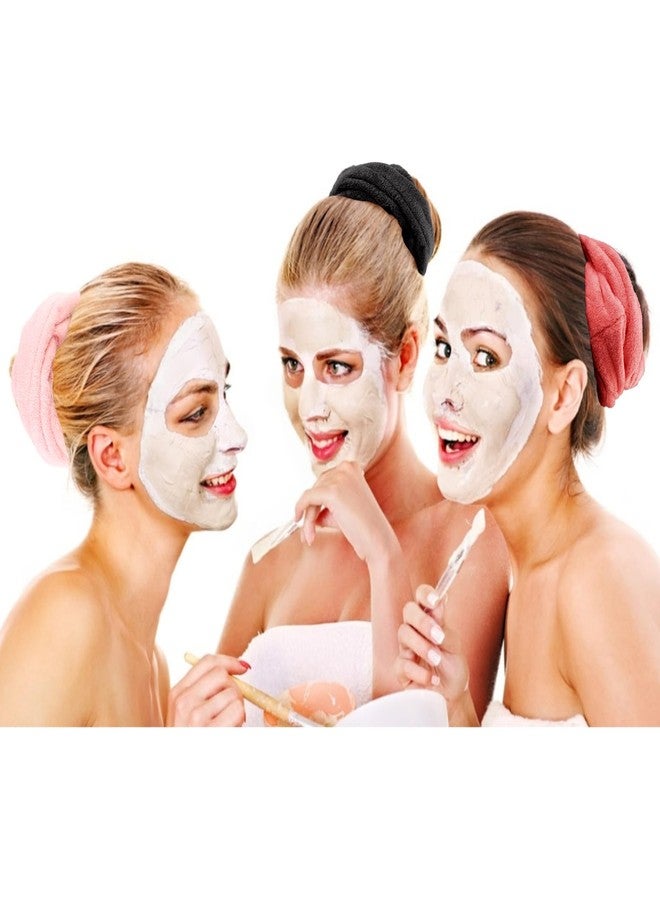 CAVETEE Hair Drying Towel Scrunchies，3Pack Towel Scrunchies for Wet Hair Fuzzy Hair Bands Ponytail Holder for Wet and Dry Hair Accessories (Pink/Black/Red, Large) - Image 5